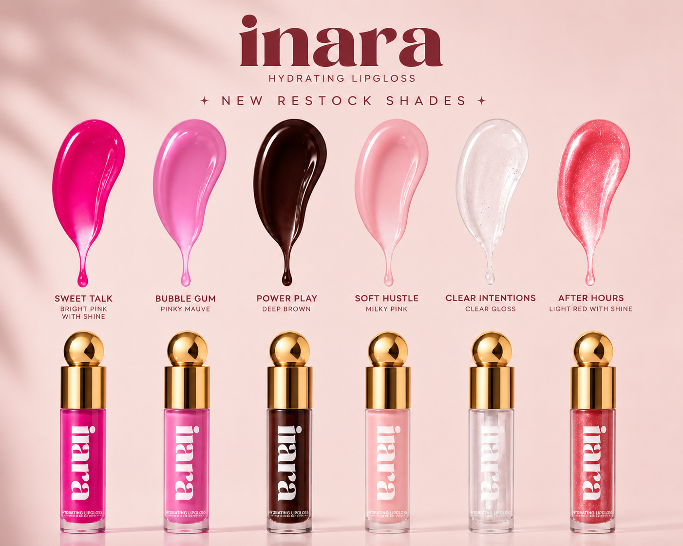The INARA Full Collection Set (All 5 Lipliners + All 7 Glosses)